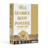 Polvo de Regaliz de Herbs Botanica con textura fina, ideal para mascarillas faciales.