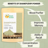 Shankhpushpi de Herbs Botanica, polvo para infusiones que favorece la calma.