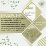 Shankhpushpi de Herbs Botanica, polvo digestivo suave que apoya el tránsito.