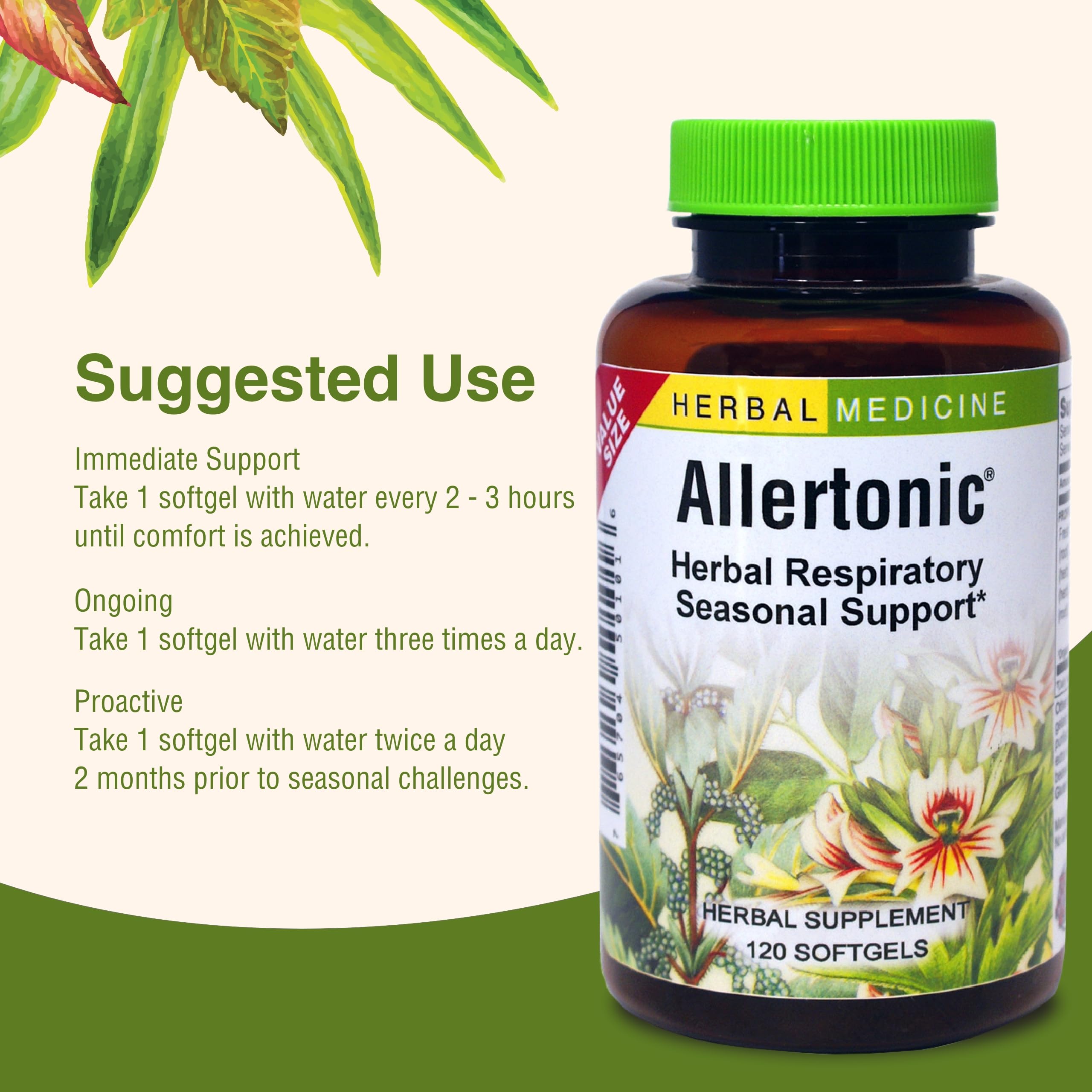 Herbs Etc. Allertonic, mezcla herbal, formulación de calidad para bienestar general.