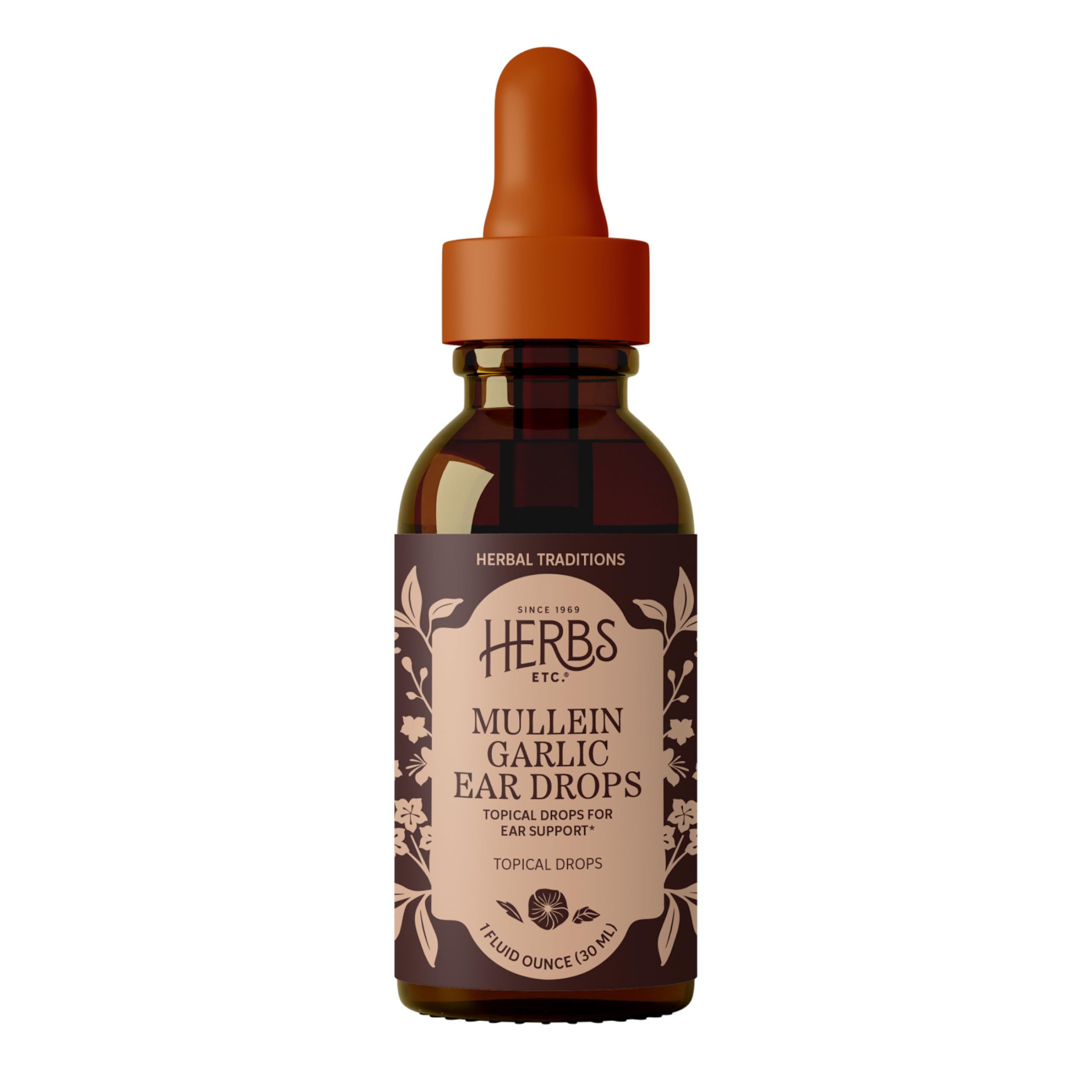 Herbs Etc. Gotas para oídos en botella, uso suave y cómodo.