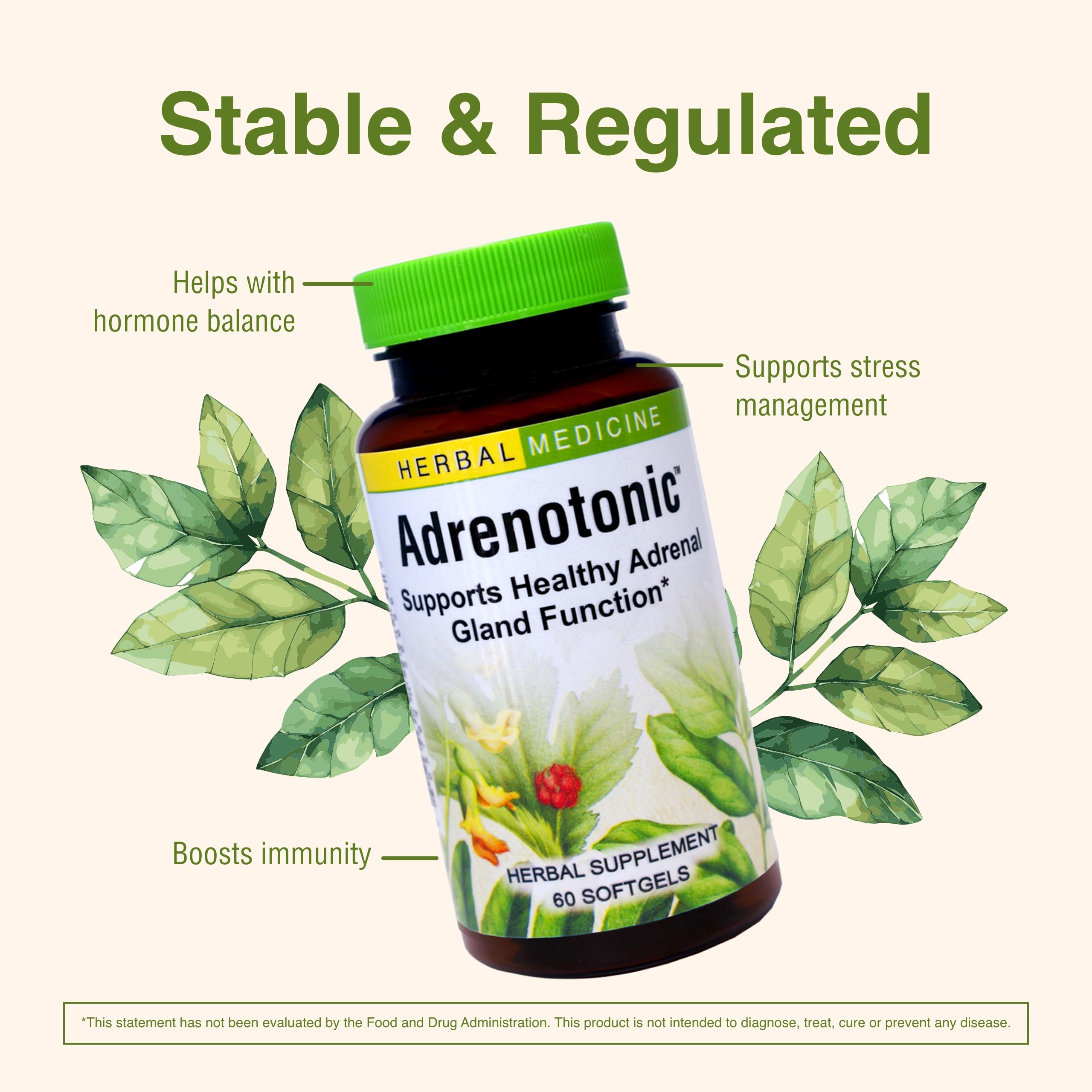Tomando una cápsula de Adrenotonic con agua.