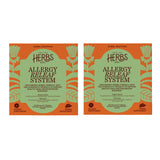 Herbs Etc. Allergy ReLeaf: botella con cápsulas, posible alivio de molestias estacionales.