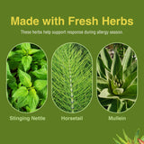 Herbs Etc. Allergy ReLeaf: dosificación diaria en envase, fácil de seguir.