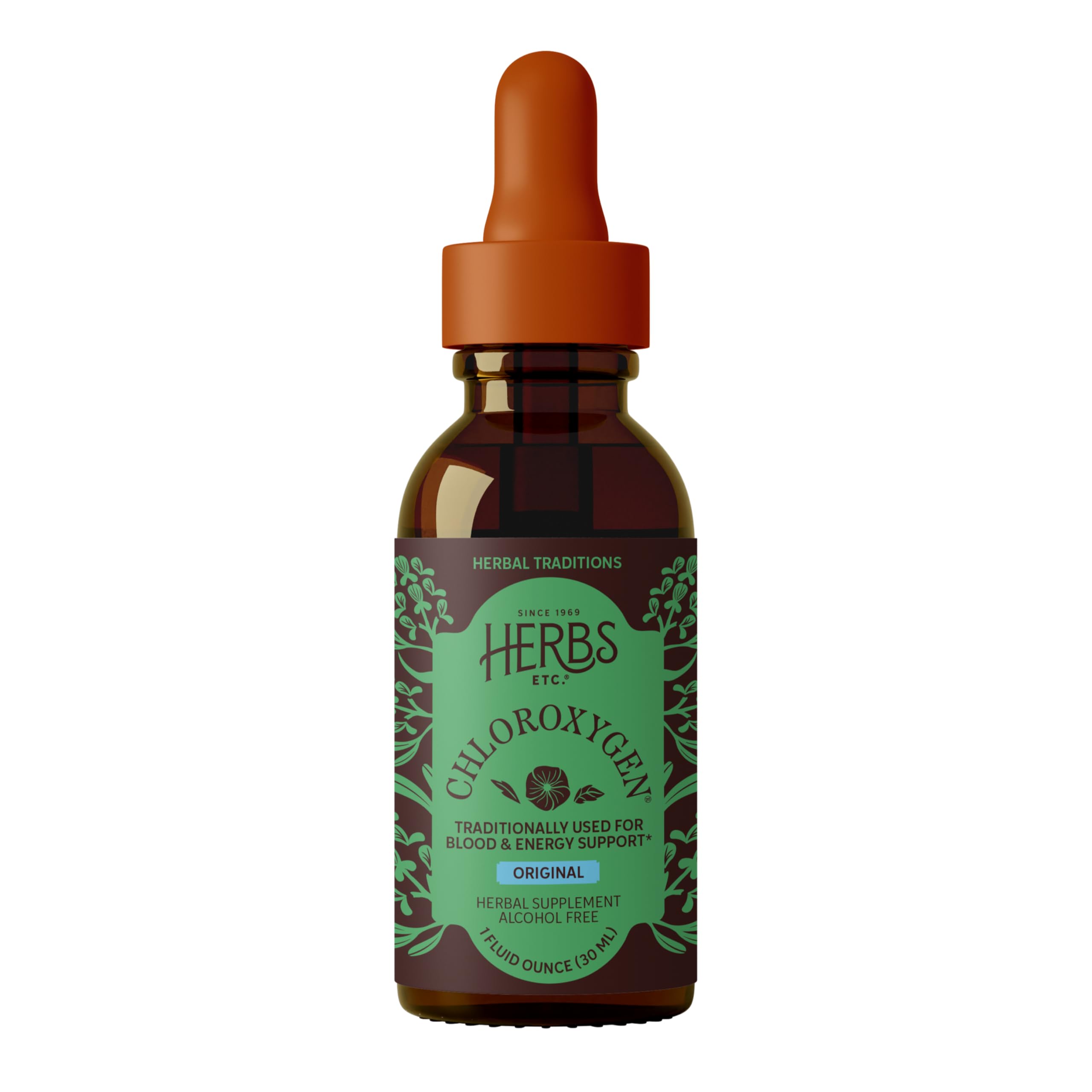 Herbs Etc. ChlorOxygen botella concentrado de clorofila para energía diaria
