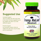 Empaque de Cramp ReLeaf con información clave