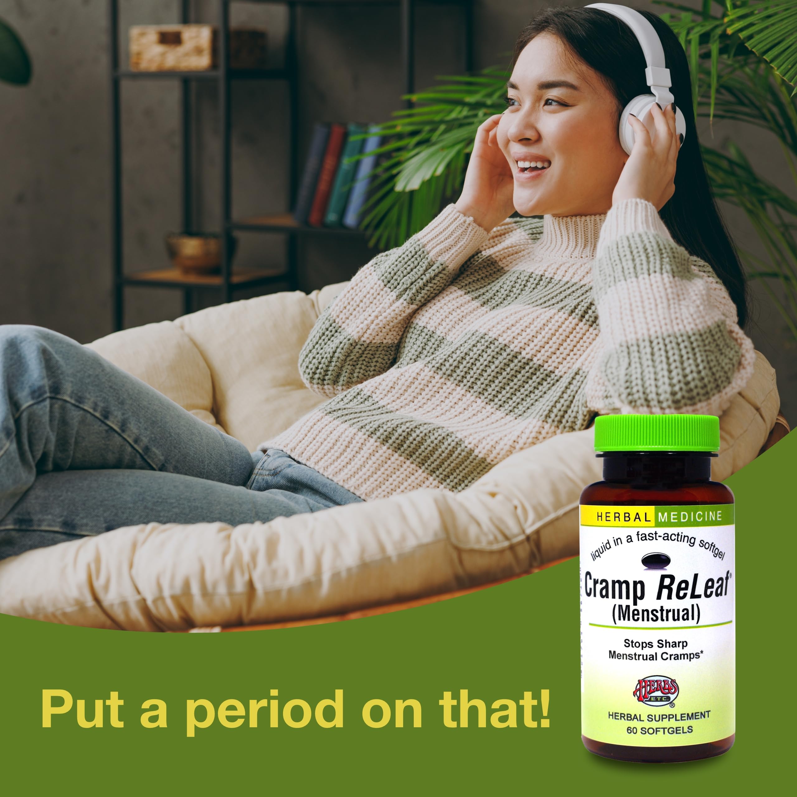 Softgeles de Cramp ReLeaf, primer plano para consumo