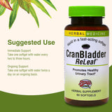 Cápsulas CranBladder ReLeaf listas para uso diario.