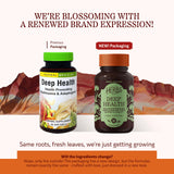 Herbs Etc. Deep Health, etiqueta frontal clara para confirmar ingredientes naturales.