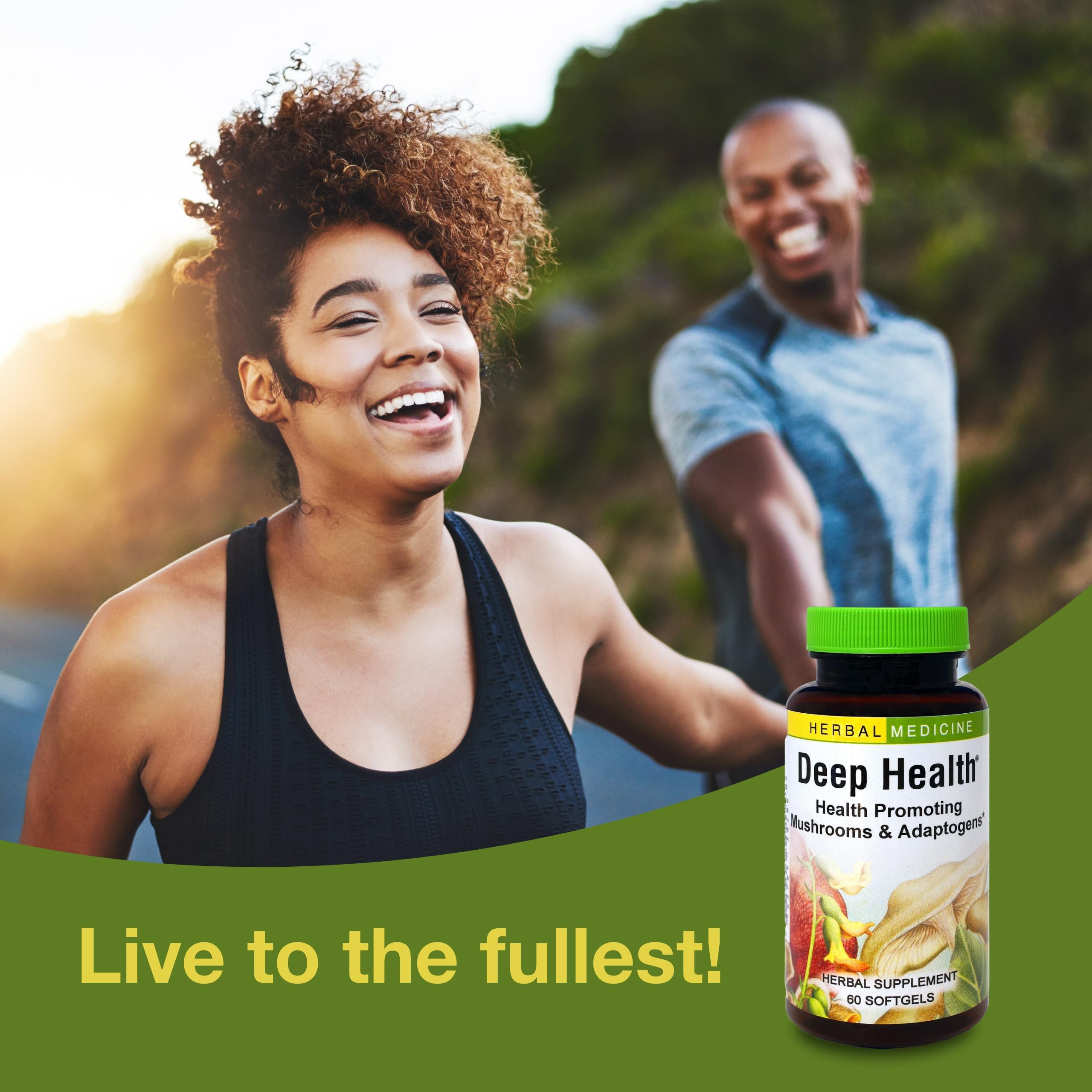 Herbs Etc. Deep Health, hongo reishi en la mezcla herbal para bienestar general.