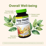 Herbs Etc. Deep Health, hongo shiitake presente en la fórmula para vitalidad.