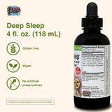 Etiqueta frontal de Deep Sleep con uso recomendado