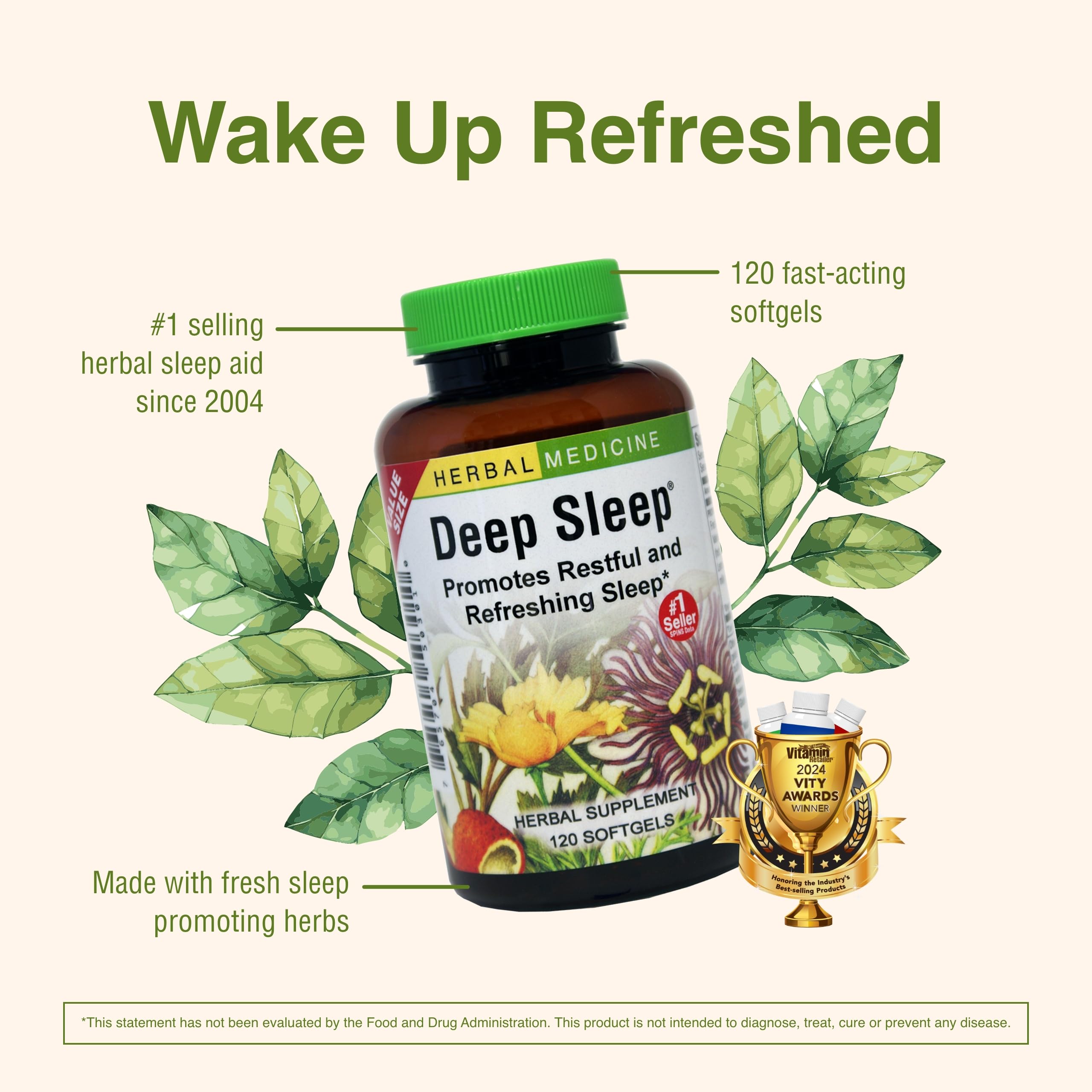 Herbs Etc. Deep Sleep Softgels, aroma herbáceo: experiencia sensorial que favorece la noche.
