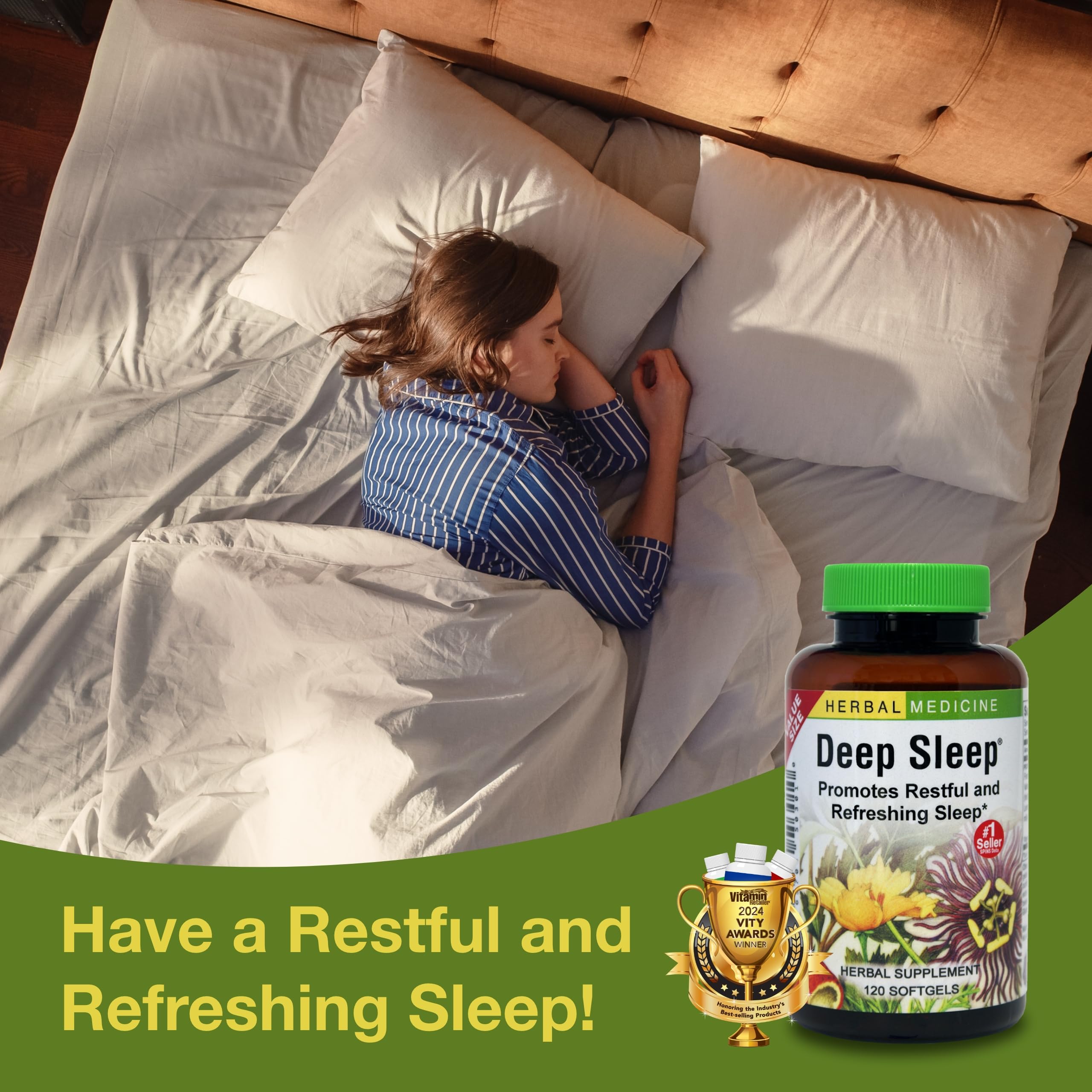 Herbs Etc. Deep Sleep Softgels, cápsulas suaves: formato fácil para cada noche.
