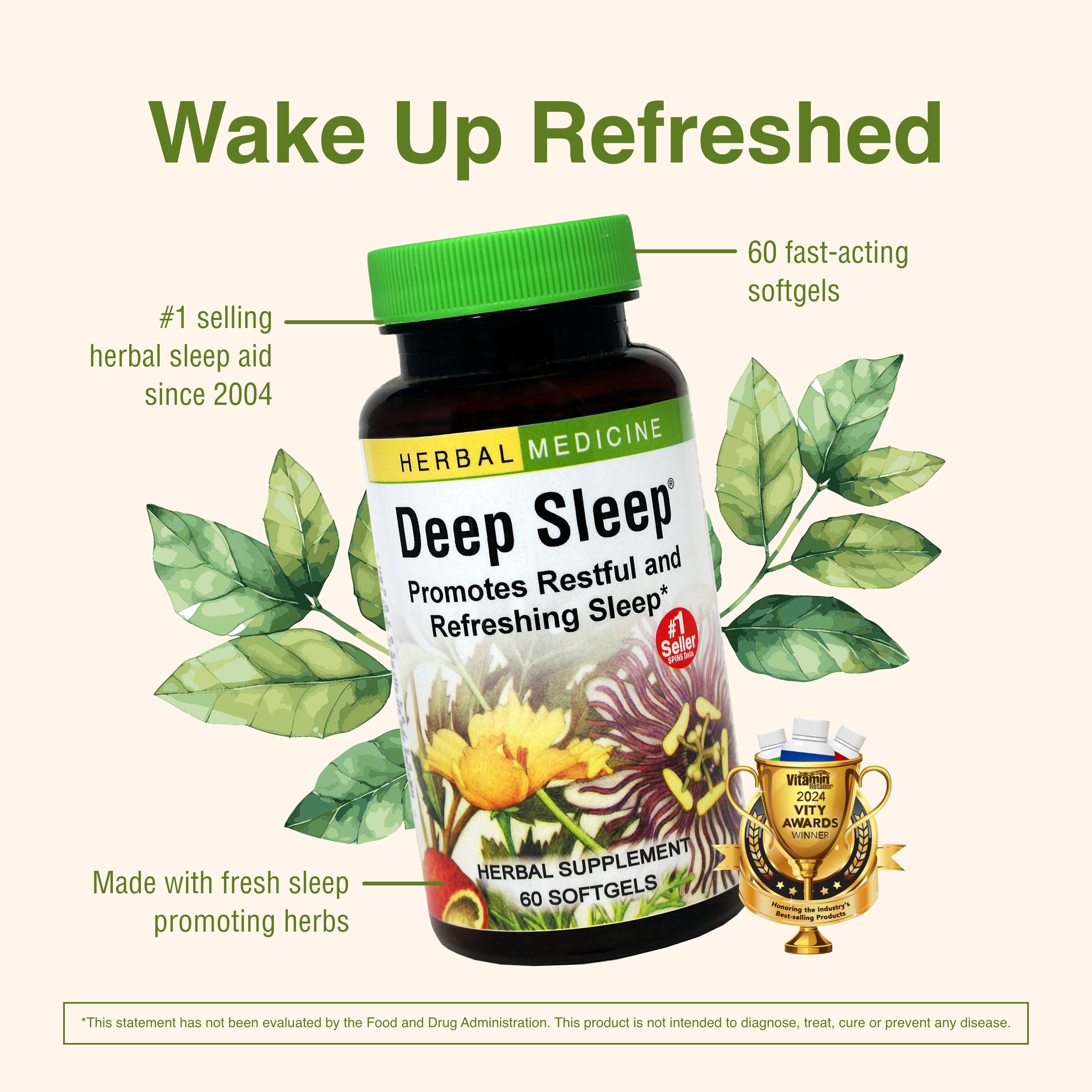 Herbs Etc. Deep Sleep Softgels, manzanilla destacada para una noche más tranquila
