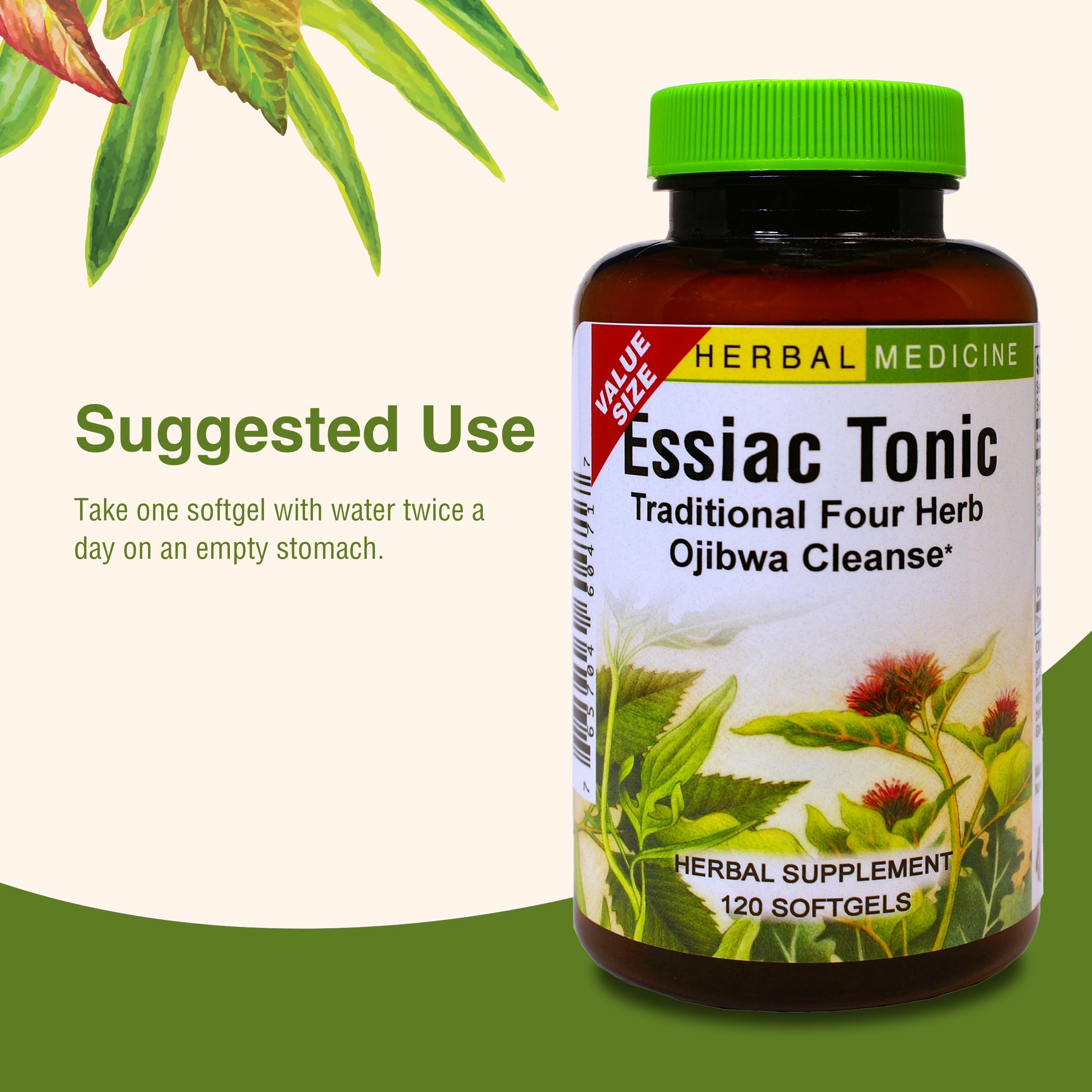 Herbs Etc. Essiac Tónico, cápsulas sueltas listas para consumir.