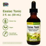 Herbs Etc. Essiac Tónico, etiqueta frontal para uso diario