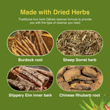Herbs Etc. Essiac Tónico, etiqueta trasera con uso recomendado