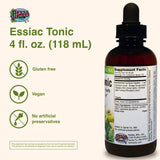 Herbs Etc. Essiac Tonic: etiqueta clara con la fórmula Ojibwa.