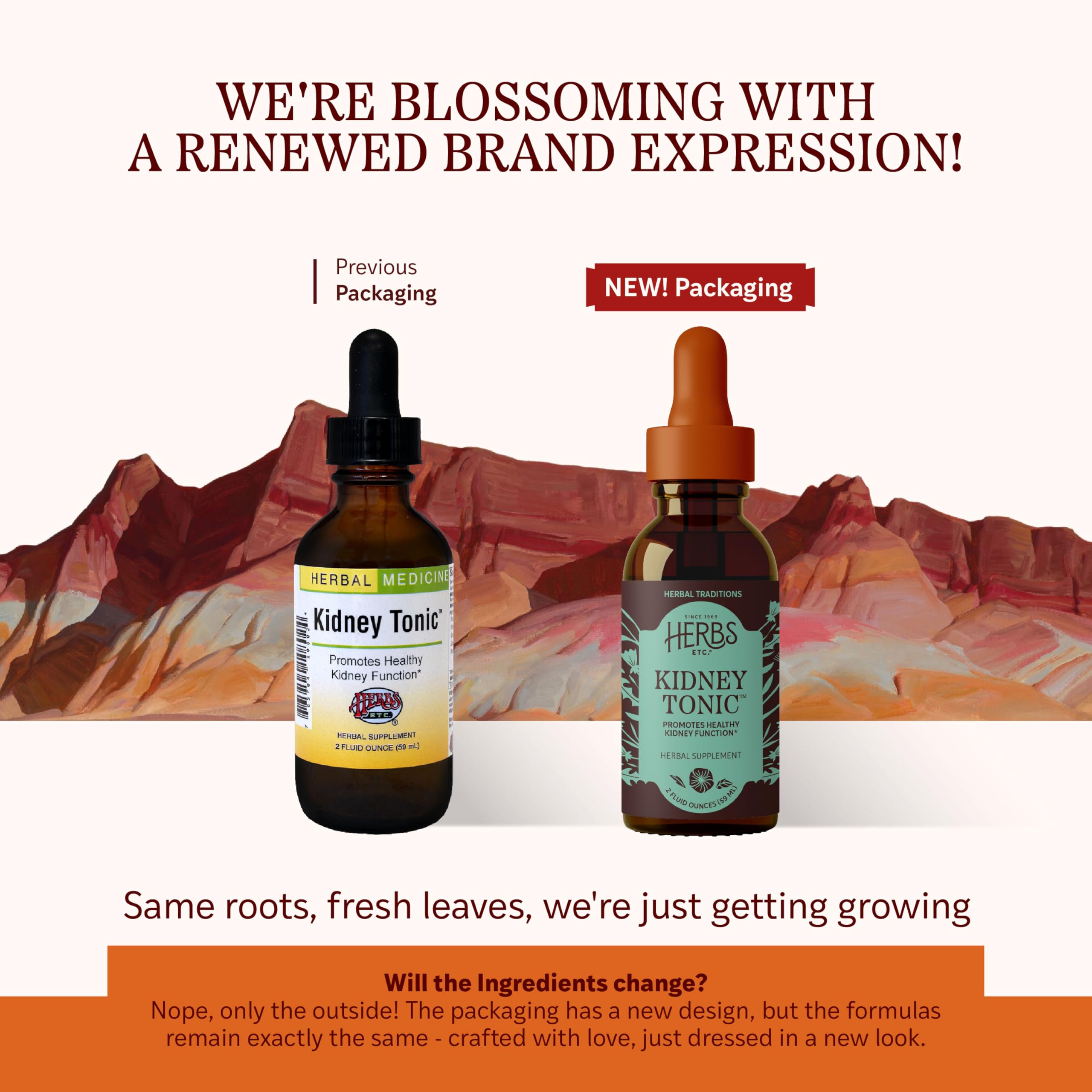 Herbs Etc. Kidney Tonic: etiqueta del envase inspira confianza y claridad