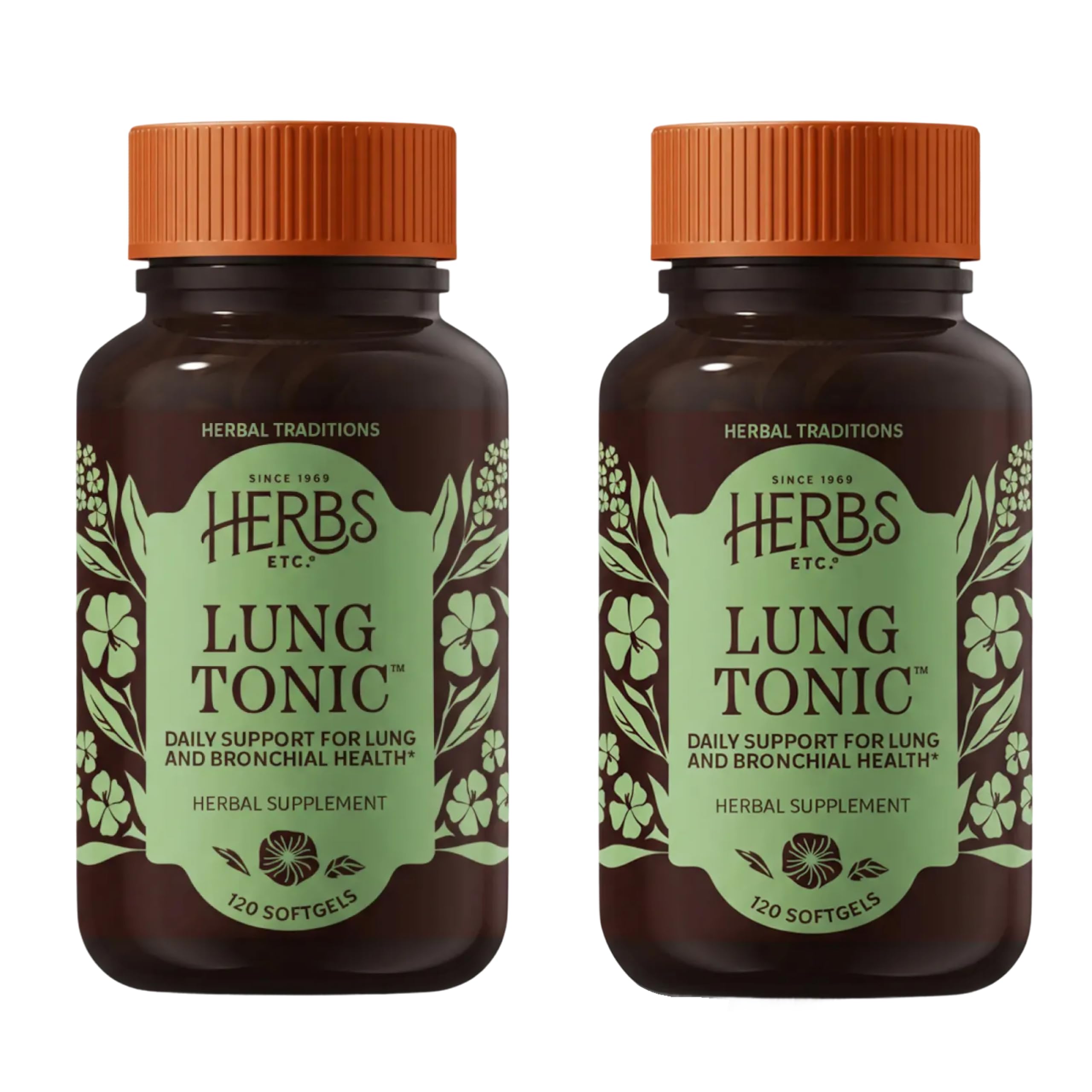 Herbs Etc. Lung Tonic en botella, apoyo diario a la respiración