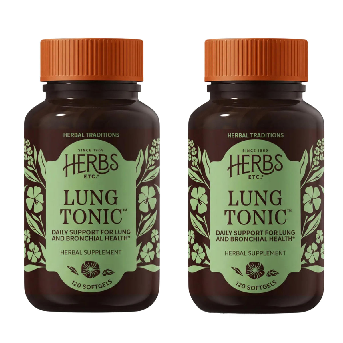 Herbs Etc. Lung Tonic en botella, apoyo diario a la respiración