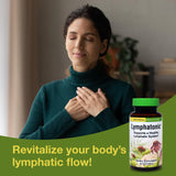 Herbs Etc. Lymphatonic botella abierta en detalle