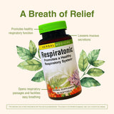 Herbs Etc. Respiratonic, bote abierto con cápsulas para uso inmediato