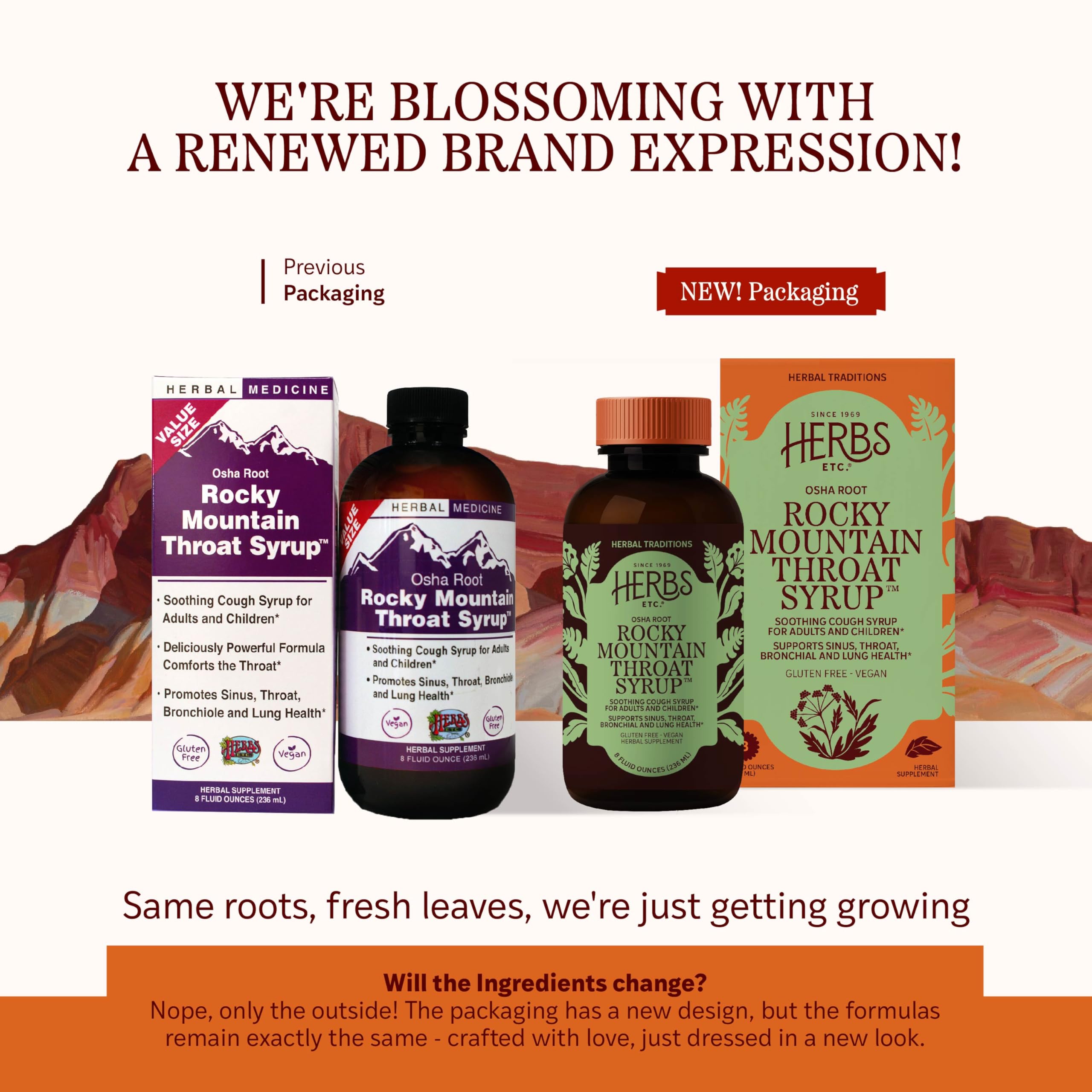 Herbs Etc. Rocky Mountain Throat Syrup, ingredientes naturales, sabor intenso y apoyo herbal