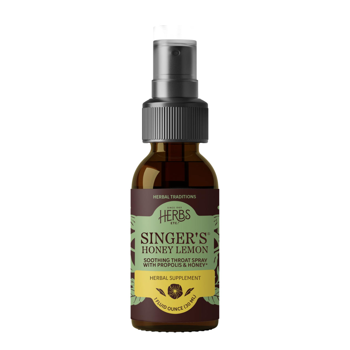 Herbs Etc. Singer's Saving Grace miel limon, spray para garganta suave