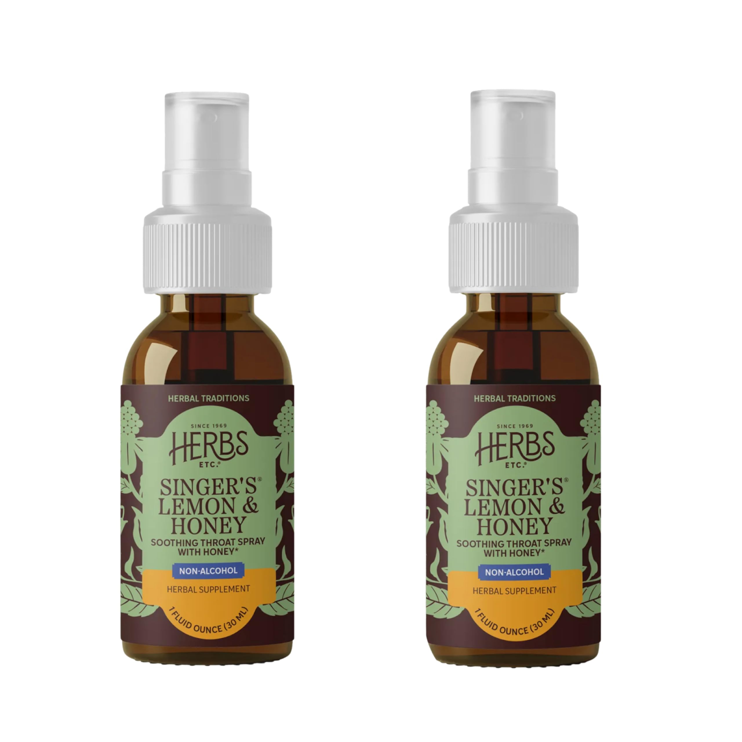 Herbs Etc. Singer's Saving Grace: botella con limón y miel para alivio suave.