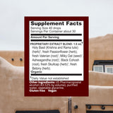 Herbs Etc. Stress ReLeaf: ingredientes clave como ashwagandha y valeriana para apoyo natural