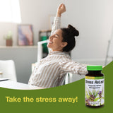 Etiqueta trasera con ingredientes detallados de Stress ReLeaf.