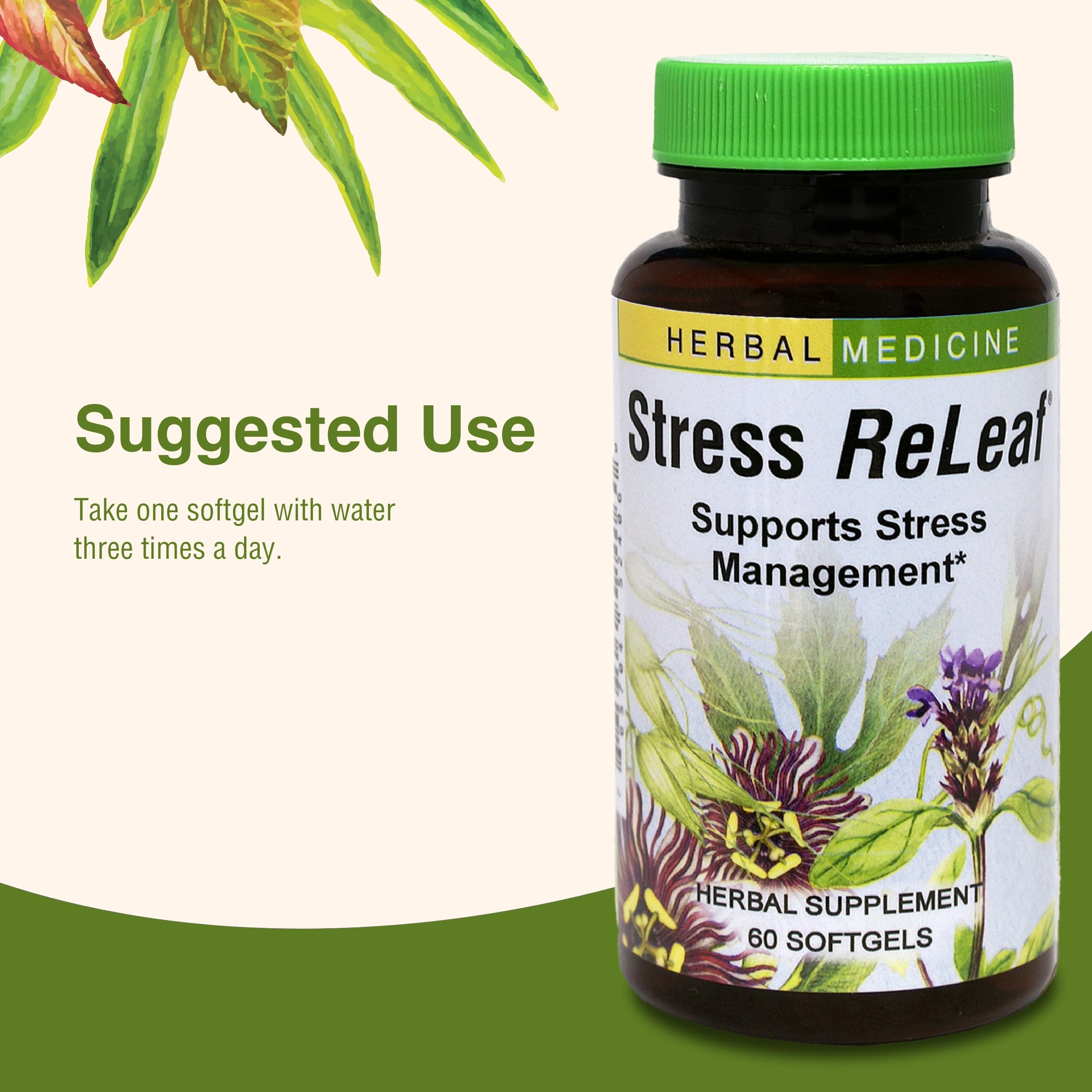 Sello sin gluten de Stress ReLeaf para sensibles al gluten.