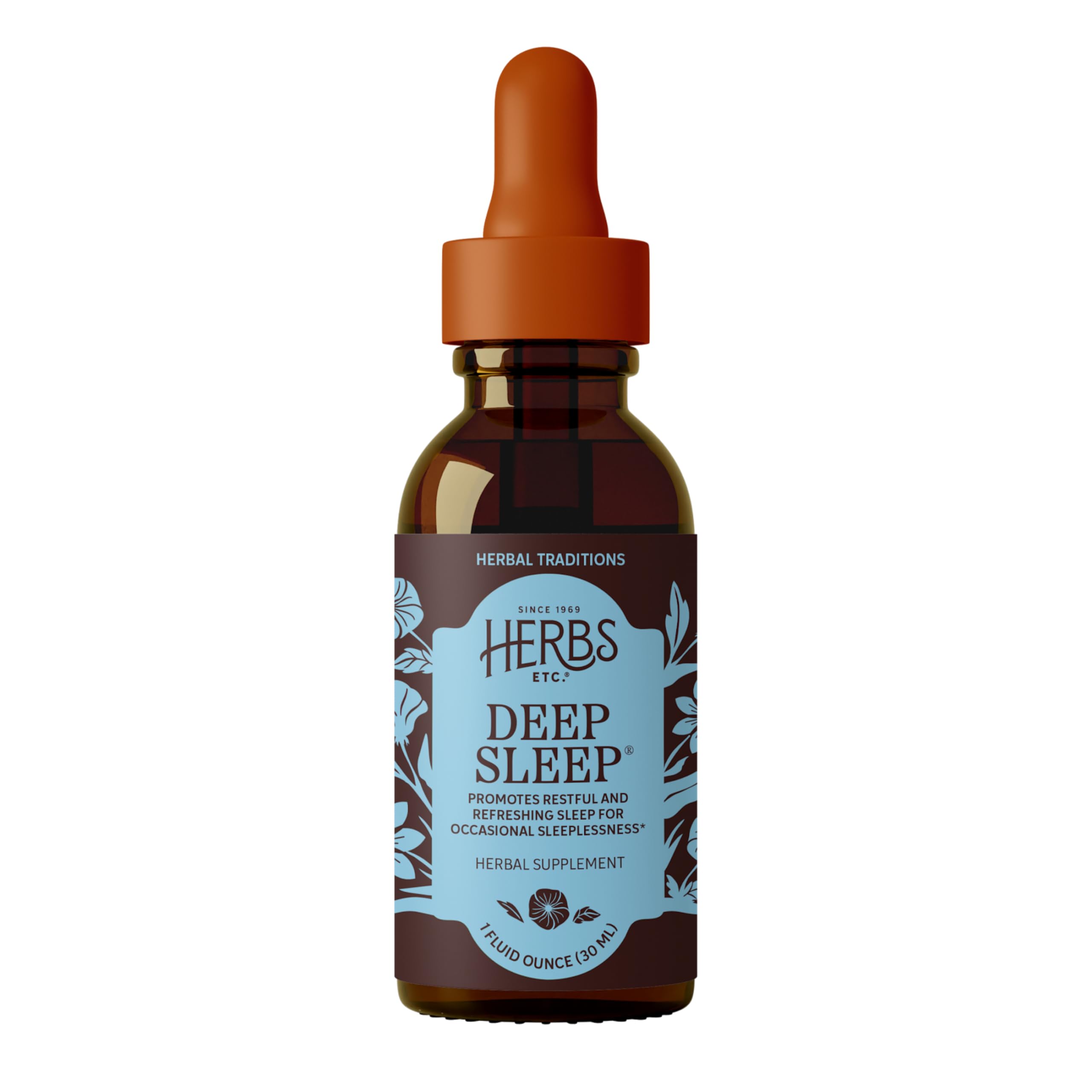 Botella de Herbs Etc. Sueño Profundo: apoyo suave para dormir sin dependencia.