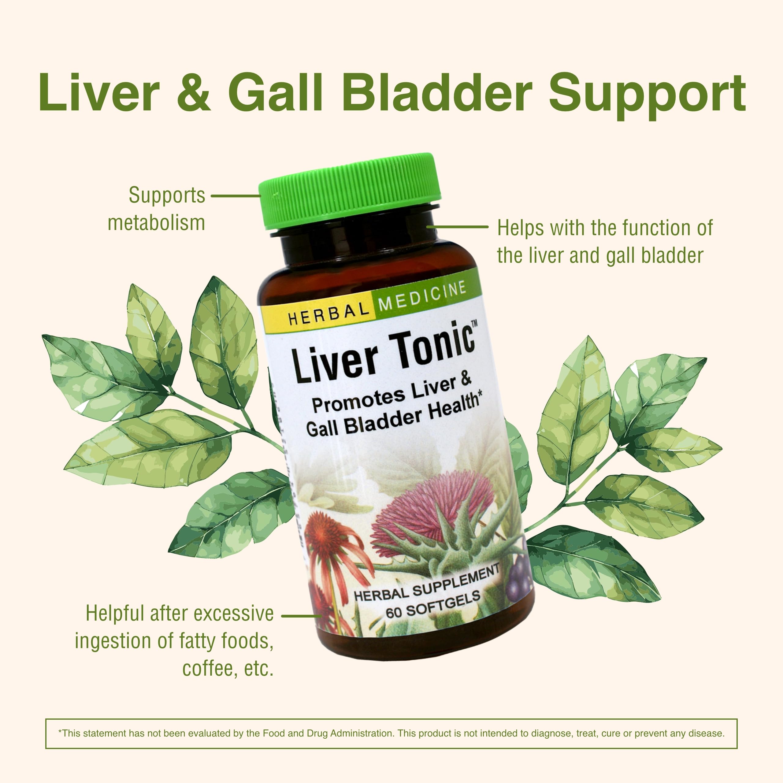 Tonico hepatico Herbs Etc: uso diario recomendado con agua