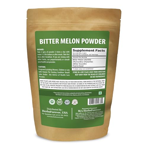 HerbsForever Fruta y semillas de Karela para smoothies y jugos nutritivos.