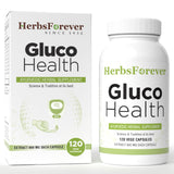 HerbsForever Gluco: botella de cápsulas para apoyo diario.