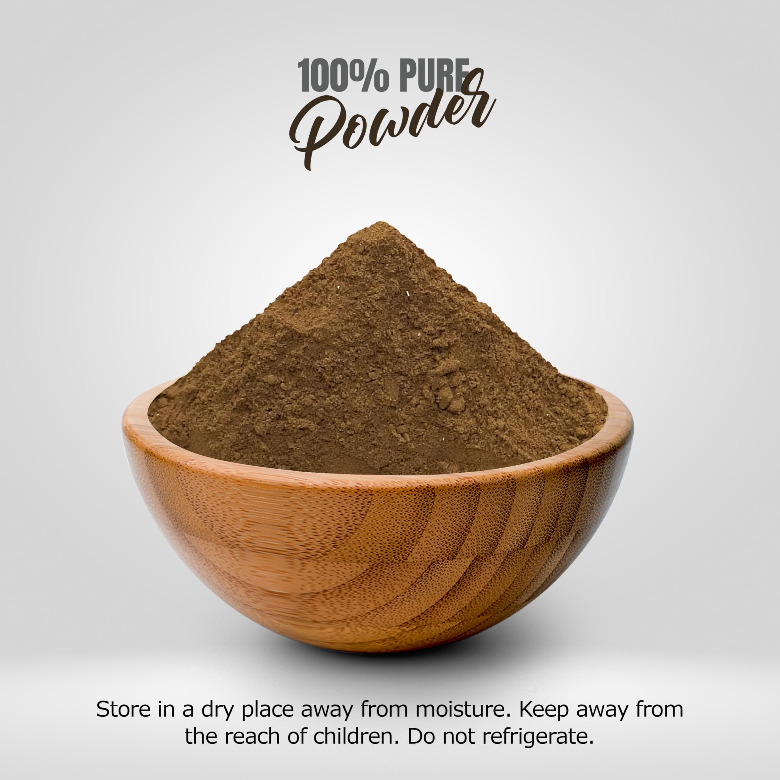 Polvo de Pippali de Herbsforever con textura fina para infusiones aromáticas.