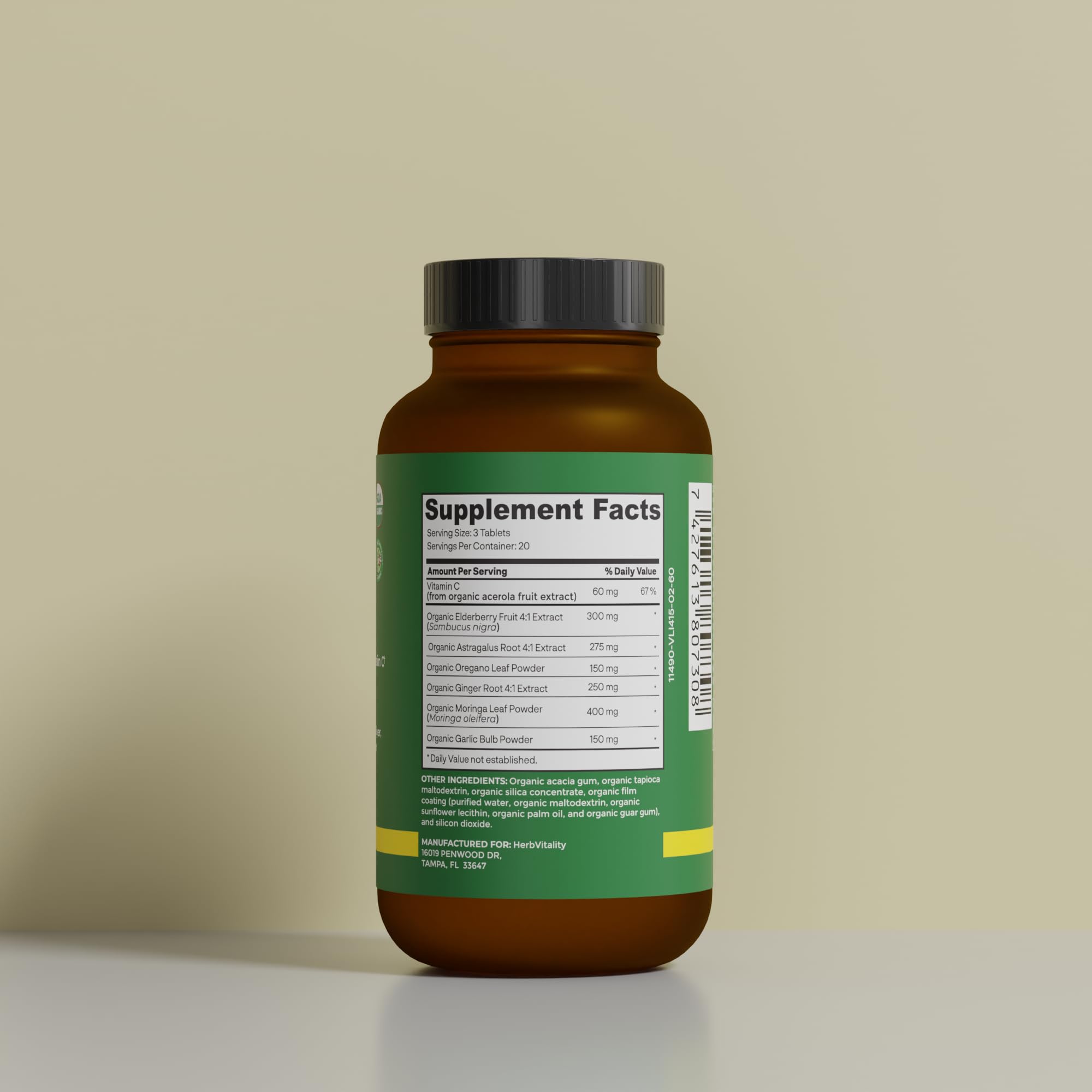 Herb Vitality: empaque orgánico certificado para consumo consciente.