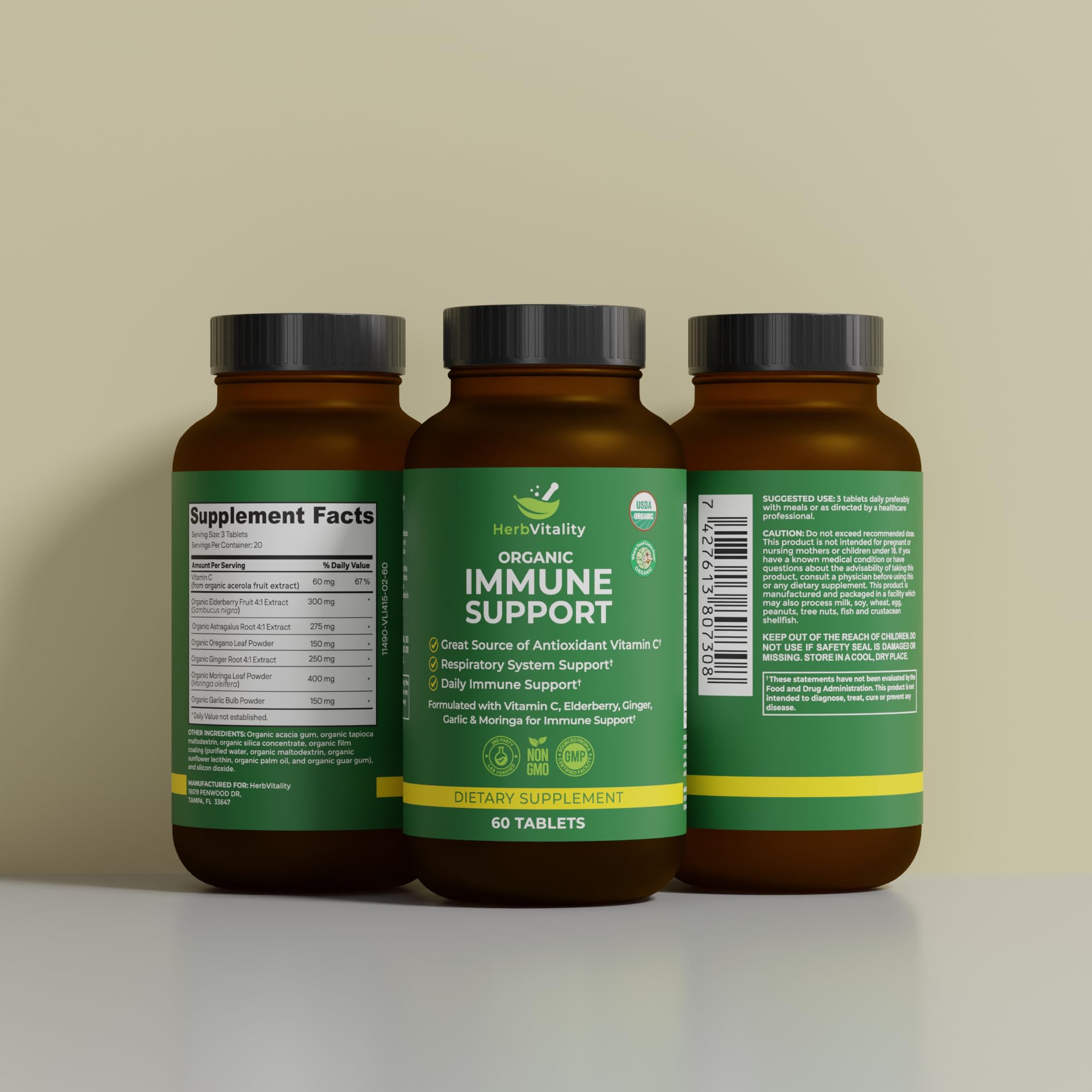 Herb Vitality: persona tomando suplemento como parte de la rutina diaria.