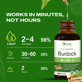 Mezcla herbal de Bardana y hierbas para desintoxicación y digestión.