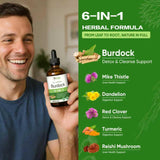 Etiqueta de producto de HerbWHOLESOME con información de ingredientes naturales.