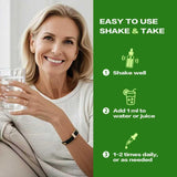 Se mezcla en agua para absorción rápida de HerbWHOLESOME.