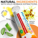 Herpcare ingredientes orgánicos Kochia Scoparia alivio suave sin químicos agresivos