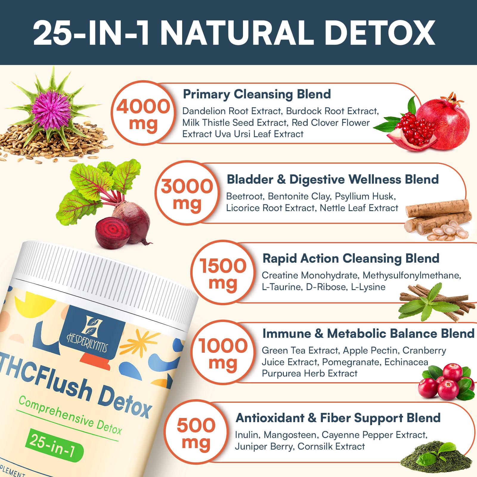 Hesperilyntis Detox Powder mezclándose en vaso con sabor natural.