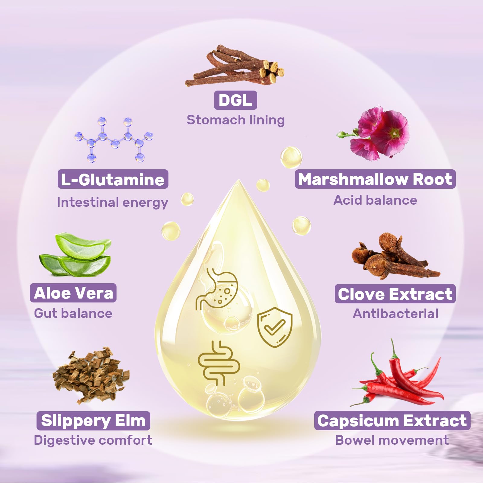 Hesperilyntis Liposomal DGL, dosis en gotas, facilita el cuidado del estómago.