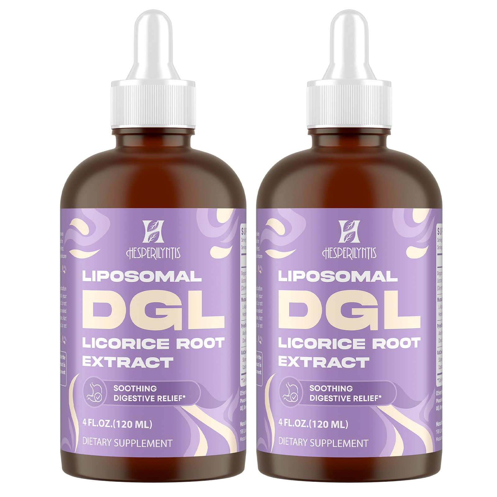 Hesperilyntis Liposomal DGL, gotas sublinguales, absorción rápida para apoyo digestivo diario.