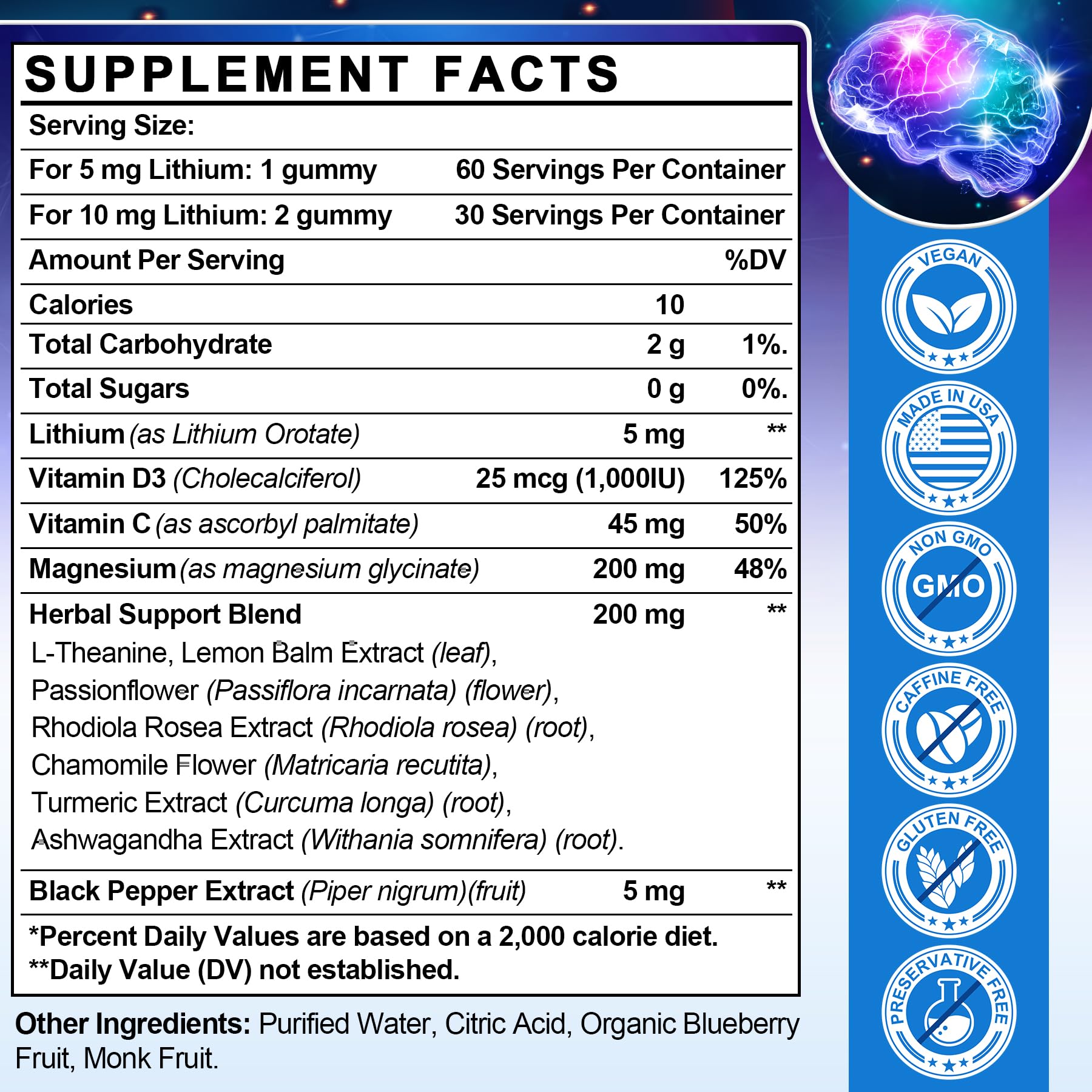 HevChay Ashwaganda y L-Teanina, mezcla herbal para concentración serena.