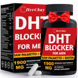HevChay Bloqueador DHT, botella frontal, apoyo a la apariencia de densidad capilar
